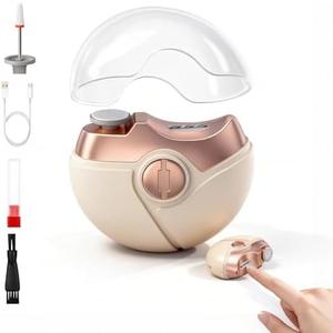 Electric Nail Clipper, Electric Clippers for Seniors, Adults and Baby, Automatic Nail Clipper with Trimming, Buffing, and Polish Removal in One, Smart Nail Clipper for Fingernail & Toenail (Beige)