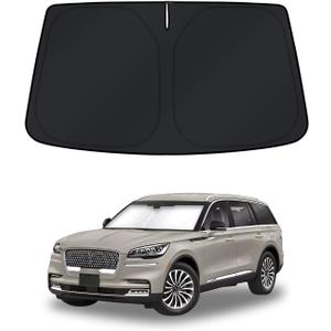 KUST Windshield Sun Shade for Lincoln Aviator Accessories 2020-2025 2026 Window Shade Sun Visor Cover Foldable Blocks UV Rays Keep Your Car Cooler