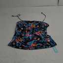 AQUA EVE  Tankini Top for Women Twist Front Bandeau Swimsuit Tummy Control Bathing Suit Tops Only No Bottom L