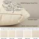 YCOLL Vintage Floral Print Pillow Covers 12x20 Set of 2 Patterned Accent Decorative Cushion Covers Modern Farmhouse Throw Pillow Covers for Sofa Couch Chair Bed Living Room Home Decor, Light Taupe