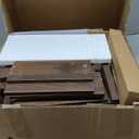 Fluted Nightstand, Modern End Table with Metal Handle,2 Storage Drawers Side Table, Bedside Table for Bedroom, Wood Nightstands, Curved Profile Design Furniture, Walnut