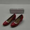 DREAM PAIRS Women's Pumps Low Chunky Block Heel Dress Shoes Closed Round Toe Comfortable Heels (10)