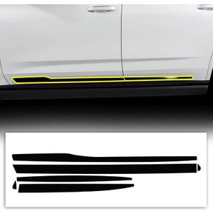 BOGAR TECH DESIGNS Lower Side Chrome Delete Overlay Compatible with Cadillac Escalade 2021-2024, Gloss Black
