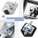 4 Pcs Stainless Steel Car Trailer Door Latch Rv Door Tool Box Lock with Gasket T-Handle Latch with Keys 304 Stainless Steel Highly Polished
