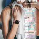 Smart Watch for Women for iPhone Android: 1.85"Smartwatch with Make/Answer Call Sleep Heart Rate SpO2 Blood Pressure Monitor IP68 Waterproof 120+Sport Mode Fitness Tracker 1000mAh Battery 2Bands Pink