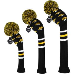 Scott Edward Golf Headcovers for Woods Set of 3 Fits Well Driver(460cc) Fairway Wood and Hybrid(UT),Beautiful and Interesting Patterns