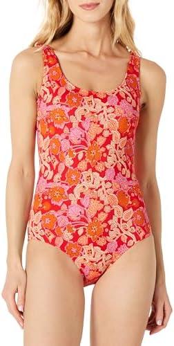 Amazon Essentials womens Women's One-piece Coverage Swimsuit, Medium