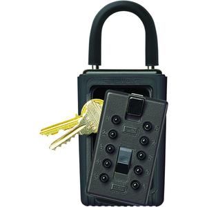 Kidde AccessPoint 001406 KeySafe 3-Key Portable Push Button Key Safe Box, Black