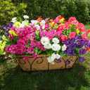 Artificial Fake Flowers Plants for Outdoor Outside Spring Summer Decoration, 12 Bundles Silk Colorful Morning Glory UV Sun Resistant Realistic Faux Flower for Planter Porch Patio Yard Balcony (Six Mixed(2 Purple, 2 Red, 2 Fuchsia, 2 Hot Pink, 2 White, 2 Yellow))