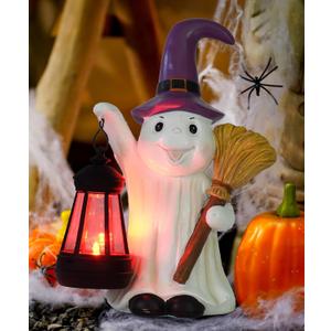 Qeeman Ghost Statues for Garden Decor : Halloween Waterproof Outdoor Decorations Yard Art Resin Figurines for Patio Balcony Porch Lawn Ornaments