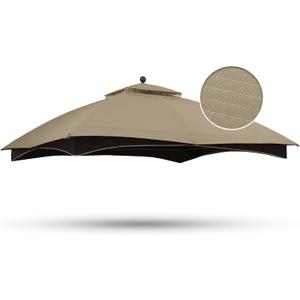 ABCCANOPY Riplock Gazebo Replacement Canopy Top for Lowe's Allen Roth #GF-12S004B-1, Khaki ABCCANOPY Riplock Gazebo Replacement Canopy Top for Lowe's Allen Roth #GF-12S004B-1, Khaki