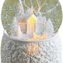 6" LED Porcelain Church With Sleigh Dome Battery Operated Without Batteries 100M Plays First Noel
