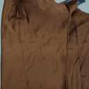 Women's Silk Satin Midi Skirt Elastic High Waisted A-Line Cheetah Print Leopard Long Skirts for Women Trendy (Brown) S