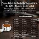 Mischief 58mm Bottomless Portafilter, 316 Stainless Steel, Fits E61 Group Heads, La Marzocco, Rocket, ECM, Synesso, VBM, Flat Base, Double Shot Basket, Walnut wood (Titanium Black, 58MM for E61)