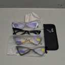 EYEURL 4-Pack Cat Eye Reading Glasses for Women Oversize Blue Light Blocking Computer Glasses Spring Hinge Anti Eyestrain/Computer Glare/UV Readers for Women,1.5