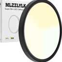 20 inch LED Flush Mount Ceiling Light Fixture,48W Super Slim Large LED Ceiling Light 4800LM,3000K/4000K/6000K CCT Selectable,Close to Ceiling Round Flat Panel light for Bedroom,Kitchen,Living Romm (Black)