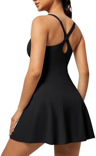 Heathyoga Tennis Dresses for Women Athletic Dress with Shorts Underneath Workout Dress with Pockets Summer Golf Outfits Size XS