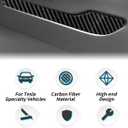 Carbon Fiber Door Handle Cover, Door Handle Protective Cover Decoration Compatible with Tesla Model Y/3 Accessories (4 Pieces) (3K Glossy Carbon)