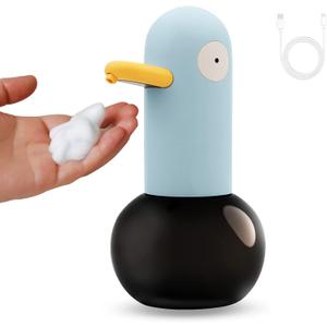 Automatic Touchless Foaming Soap Dispenser, Rechargeable, Touch Free for Kitchen, Bathroom, Restaurant, Office (13.5oz/400ml) Blue