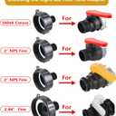 3 x 275-330 IBC Tote Hose Adapter, Food Grade IBC Drain Adapter,Water Hose Male Adapter for Garden Hose,2" coarse Thread X 3/4" Garden Hose