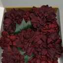 Ling's moment Artificial Flowers 9pcs Silk Dahlia 5.5"/4.5" Fake Flowers for DIY Wedding Craft Bouquets Centerpieces Arrangements Party Baby Shower Home Decorations (Burgundy)