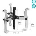 DURATECH 3-Inch 3-Jaw Gear Puller, Removal Tool for Gears, Pulleys, Bearings and Flywheels, Fully Assembled, CR-V Steel