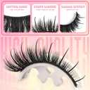 Ahrikiss Lashes Fluffy Eyelashes Wispy Thick False Eyelashes Spiky Manga Lashes D Curl Cat Eye Lashes Natural Look 3D Volume Anime Fake Eyelashes Faux Mink Lashes 14 Pairs Pack (Spike03)