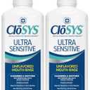 CloSYS Ultra Sensitive Mouthwash, 32 Oz, Pack of 2, Alcohol Free Mouthwash, Unflavored Mouth Wash, Dye Free, pH Balanced, Helps Soothe Entire Mouth