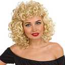 fun shack Blonde Bob Curly Wig, Platinum Short Curly Hair Wig for Women, Perfect for Parties and Events, One Size