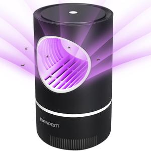 Fruit Fly Traps for Indoors - Bugs Trap Catcher & Killer for Mosquito, Gnat, Moth - Catch Flying Insect with Attractive Lighting, Suction & Sticky Glue Board(Black)