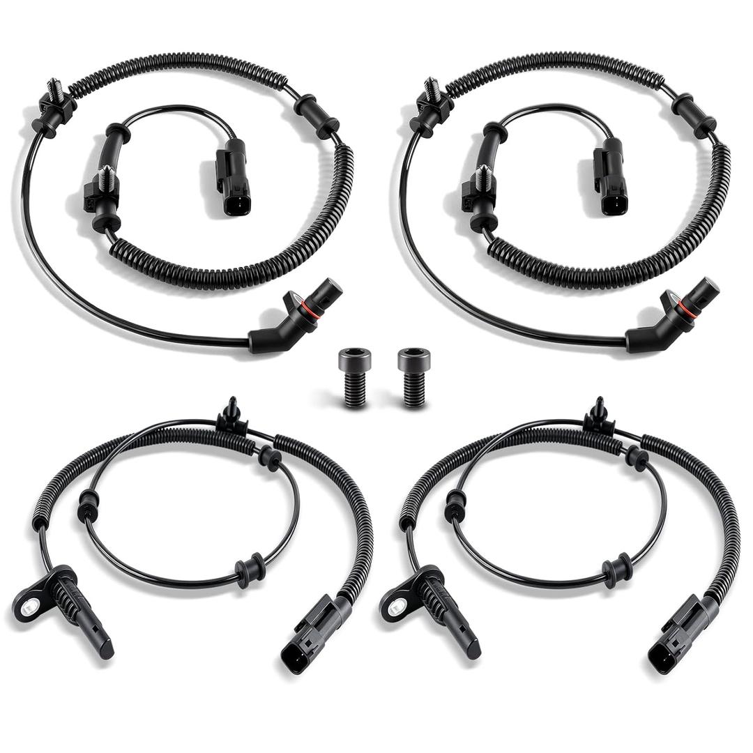 ABS Wheel Speed Sensor 4Pcs Compatible with 2013-2018 Ram 1500, 2019 Ram 1500 Classic Replace 68053861AB 68053861AC Front & Rear, Left & Right ABS Sensor 68053861AD, 68231044AB, 68053861AA, ALS2587