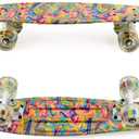 Skateboards Complete 22 Inch Mini Cruiser Retro Skateboard for Kids Boys Youths Beginners