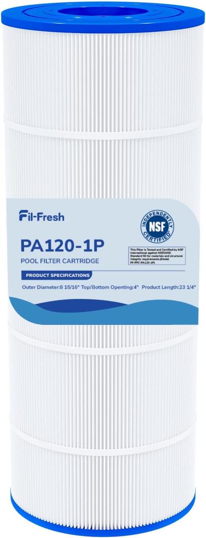 Fil-fresh C1200 Pool Filter Cartridges Compatible with Hayward C1200, Replacement for Pleatco PA120, Hayward CX1200RE, Unicel C-8412, 120 sq.ft