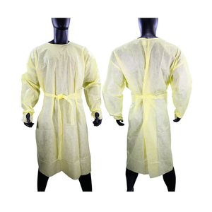 Frontline Disposable Isolation Gowns (10 Pack) Hospital Gowns for Women and Men PPE Medical Equipment Yellow Disposable Medical Gown Yellow