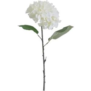 Elements Hydrangea Artificial Flower Stem, Fake Flowers for Home Decoration, Set of 6, White
