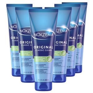 Noxzema Original Classic Clean Face Wash, Deep Cleansing Cream for Fresh, Healthy-Looking Skin, Hydrating Formula Removes Dirt, Oil & Makeup, Dermatologist Tested, 8 oz (4 Pack)