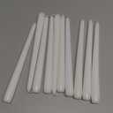 CANDWAX 10 inch White Taper Candles - Set of 12 White Candle Sticks Ideal for Christmas Decorations - Unscented Dripless Smokeless Long Burning Candlesticks - Christmas Candlesticks