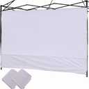 Canopy Sunwall, Instant SunWall 10ft x10ft, Sidewall for Pop Up Canopy Tent, 2 Pack Sidewalls Only, White