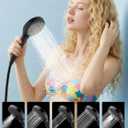 FASDUNT Shower Head with Handheld, High Pressure Handheld Shower Head with 80" Extra Long Stainless Steel Hose & Adjustable Bracket, Showerhead with ON/OFF Switch, Black
