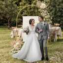 UDEAR 7.2FT Metal Arch Backdrop Stand,for Wedding Backgrounds Climbing Plants Event Decorations Outdoor Ceremonies,Gold