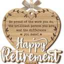 10 x Retirement Ornament 2025 - Appreciation Farewell Gifts for Coworkers, Friends, Teacher, Boss, Nurse, Double Layers Wooden, Happy Retirement Gift for First Christmas Retired