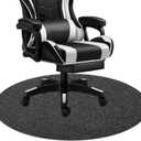 Office Chair Mat, 39"x39" Round Floor Protector Mat for Very Low Flat or No Pile Carpet/Hardwood Floor, Multi-Purpose Desk Chair Mat RugDark Grey