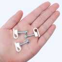 2 x White Cable Clips with Inserted Screws, Flexible Single Cable Screw Clips, Electrical Wire Fastener, 100 PCS