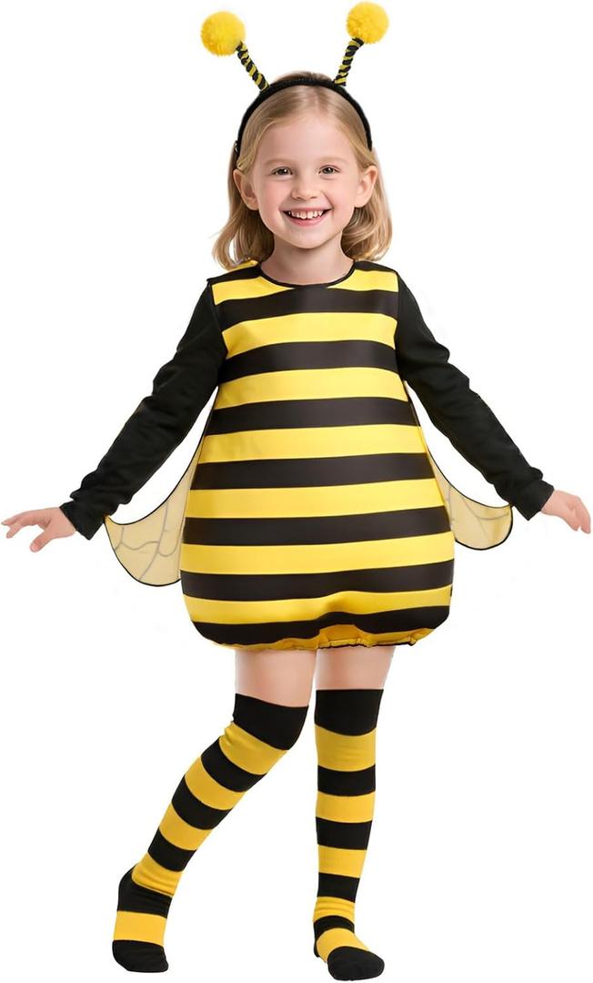 HOMELEX Bumble Bee Costume for Girls Funny Animal Halloween Kids Costumes (Medium)