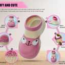 Baby Shoes Boys Girls First Walking Shoes Non Slip Soft Sole Sneakers Toddler Infant Babygirl Sock Shoes (Pink)