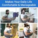 Shoulder Surgery Pillow - Pain Relief for Torn Rotator Cuff, Broken Arm, Dislocated Shoulder & Post-op Care - After Surgery Recovery Healing & Side Sleeping Arm Support Pillow with Strap and Soft Pad