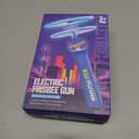 HOMQYTE Rechargeable Disc Launcher with 6 Flying Spinners for Outdoor Activities Game White Elephant Gift Fidget Toys (Blue)