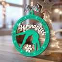 Gymnastics Christmas Ornament 2025, Gymnastics Gifts for Girls, Teenagers, Women, Coaches, Xmas Gifts for Gymnast Lovers, Sport Fan, Wooden Ornaments for Christmas Decorations