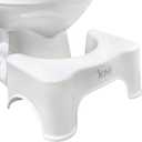 DMI Toilet Squatting Posture Stool, 7" Height, Reduces Strain for an Easier Go, Poop Stool for Bathroom, Fun Footprint Designs, Low-Profile, Minimal Design for Bathroom Aesthetic