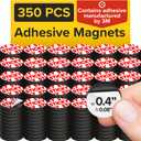 Peel-&-Stick Flexible Adhesive Magnets  350 pcs (0.4"x0.08") Magnetic Dots for Office Supplies, Whiteboard, Crafts, Fridge, & School Projects